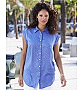 Short Sleeve Spot Print Tunic 74cm