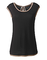 Jersey Top with Colour Edge Trim