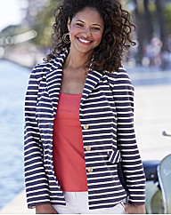 Striped Blazer With Side Panels