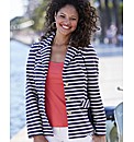 Striped Blazer With Side Panels