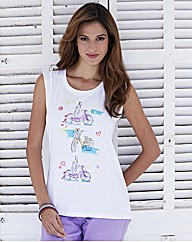Jersey Top With Print Detail