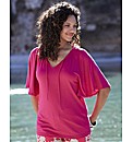 Jersey Top With Angel Sleeves