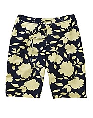 Floral Print Linen Shorts