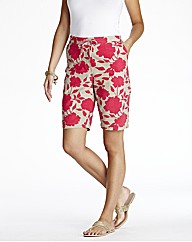 Floral Print Linen Shorts