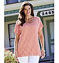 Jersey Top with Lace Detail