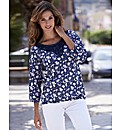Jersey Top with Lace Detail Length 28in