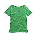 T-Shirt with Gold Detail Trim