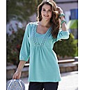 Jersey Top with Lace Detail