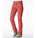 Coloured Straight Leg Jeans Length 25in