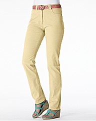 Coloured Straight Leg Jeans Length 31in