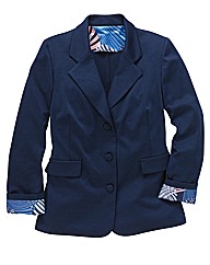 Jersey Blazer with Print Cuff