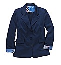 Jersey Blazer with Print Cuff
