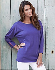 Jersey Top with Zip Detail