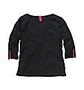 Jersey Top with Zip Detail