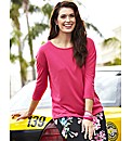 Jersey Top with Zip Detail