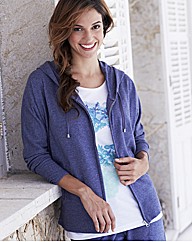 Zip Through Hooded Top
