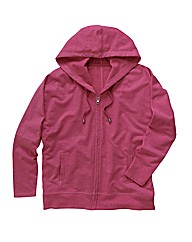 Zip Through Hooded Top