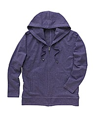 Zip Through Hooded Top