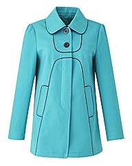 Contrast Piping Coat