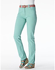 Coloured Straight Leg Jeans Length 31in