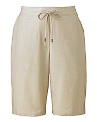 Plain Linen Shorts