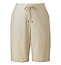 Plain Linen Shorts