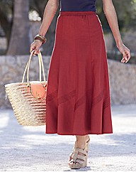 Linen Blend Skirt 27in