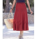 Linen Blend Skirt 27in