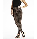 Snakeskin Print Leggings Length 28in