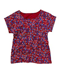 Floral Printed Jersey Top 26in