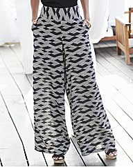 Palazzo Print Trousers 30in