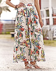 Butterfly Print Maxi Skirt