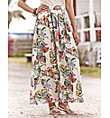 Butterfly Print Maxi Skirt