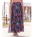 Butterfly Print Maxi Skirt