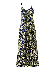 Printed Jersey Maxi Dress