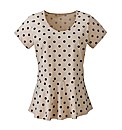Printed Jersey Peplum Top