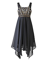 Embellished Hanky Hem Dress