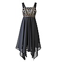 Embellished Hanky Hem Dress