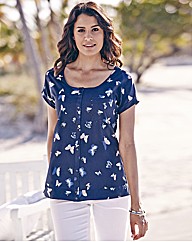 Butterfly Blouse with Pocket Detailing