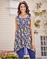 Hi Low Hem Floral Tunic