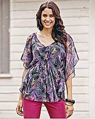 Chiffon Cape Blouse