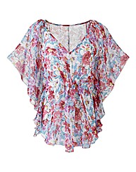 Chiffon Cape Blouse
