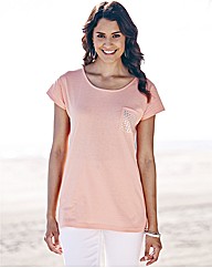 Pocket Detail Jersey Top