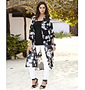 Longline Floral Print Overshirt