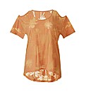 Dipped Hem Jersey Top