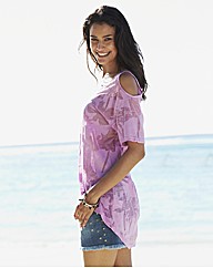 Dipped Hem Jersey Top