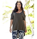 Dipped Hem Jersey Top