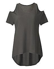Dipped Hem Jersey Top
