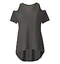 Dipped Hem Jersey Top