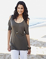 Dipped Hem Jersey Top